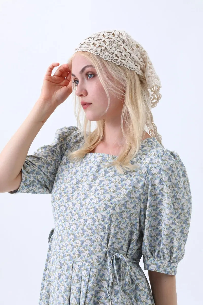 Hollow Out Floral Knit Crochet Scarf – Lightweight Lace Head Wrap for Women Leto Collection