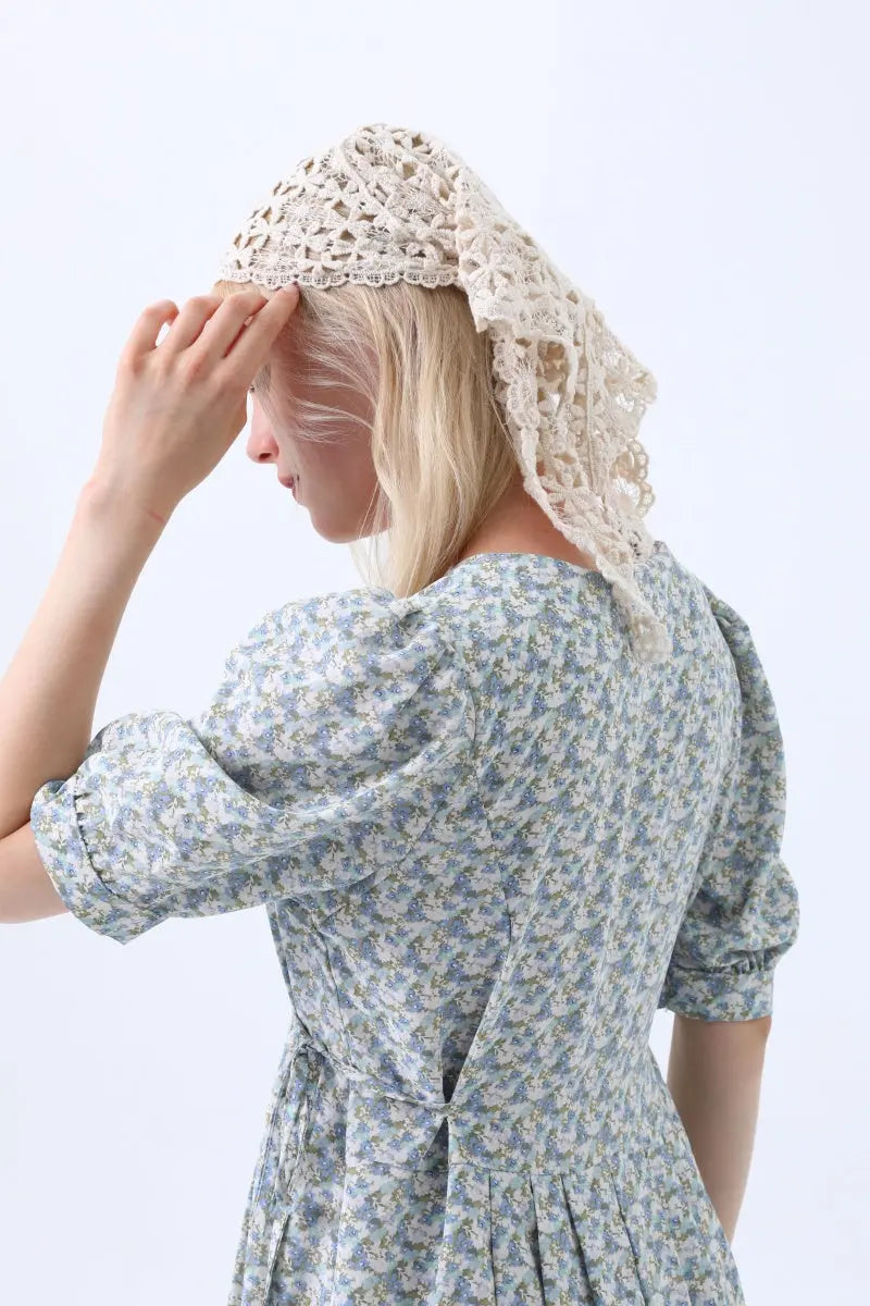 Hollow Out Floral Knit Crochet Scarf – Lightweight Lace Head Wrap for Women Leto Collection