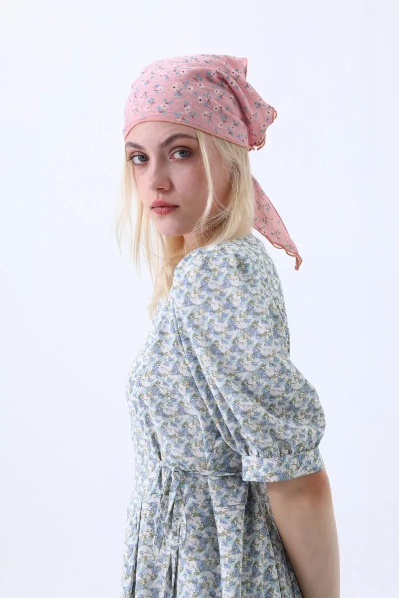 Floral Print Cotton Bandana Scarf – Versatile Head and Neck Accessory for Women Leto Collection