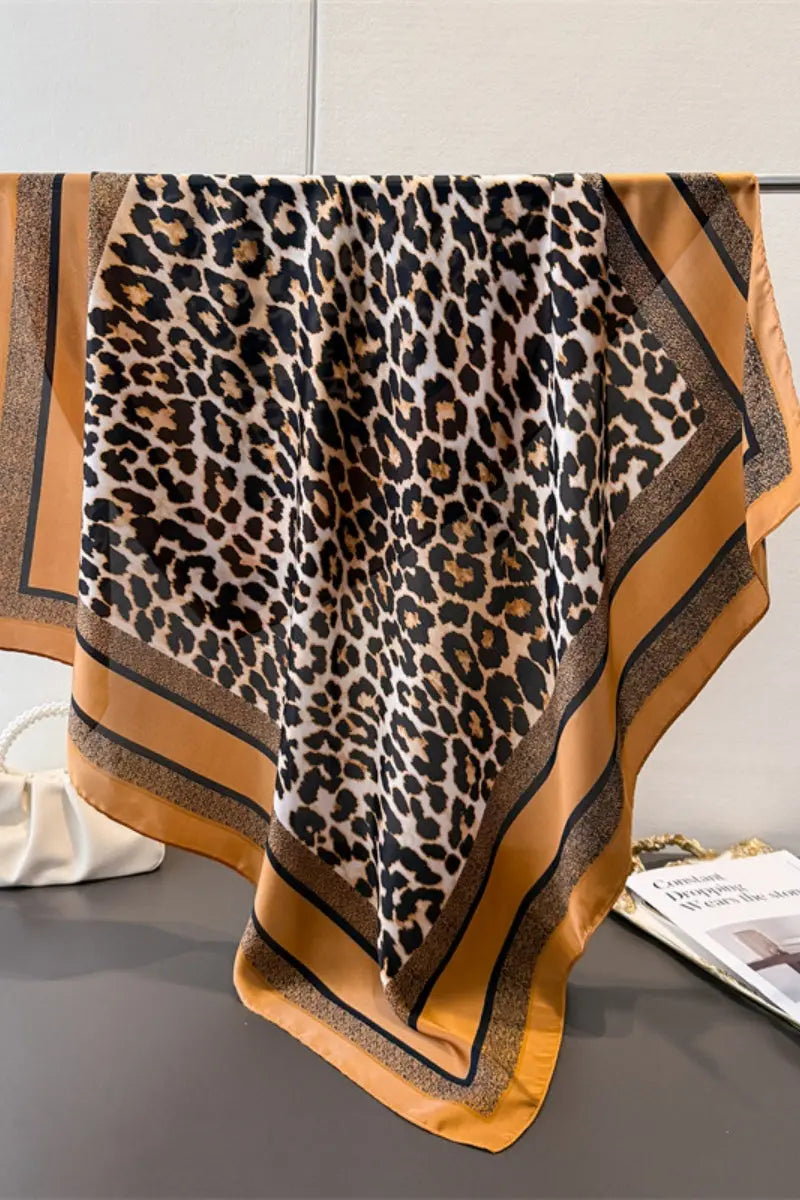 Stylish Leopard Print Satin Scarf – 3 Ways: Head, Neck & Waist Wrap leto-collection