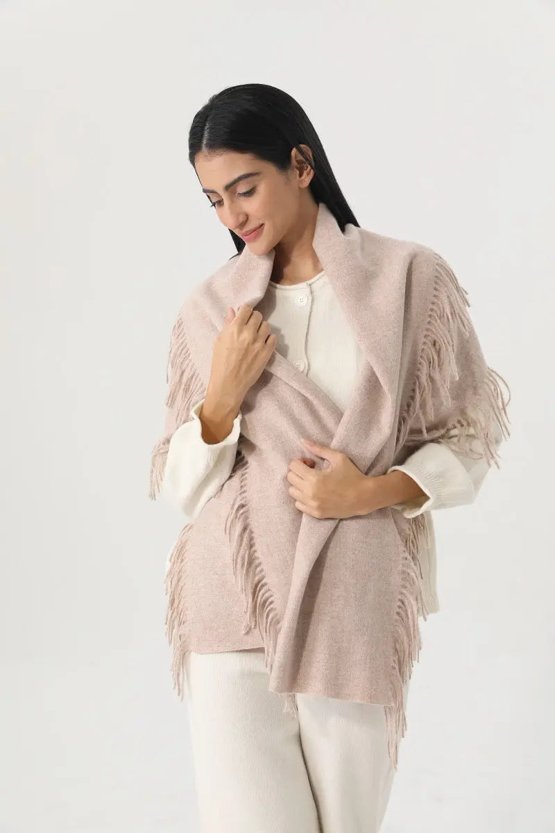 Solid Color Tassel Women Soft Thick Warm Winter Shawl 🧸🧣 Leto Collection