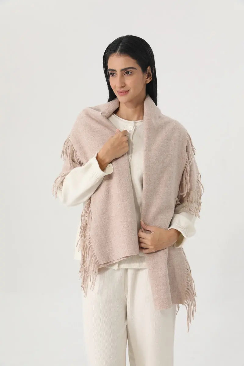 Solid Color Tassel Women Soft Thick Warm Winter Shawl 🧸🧣 Leto Collection