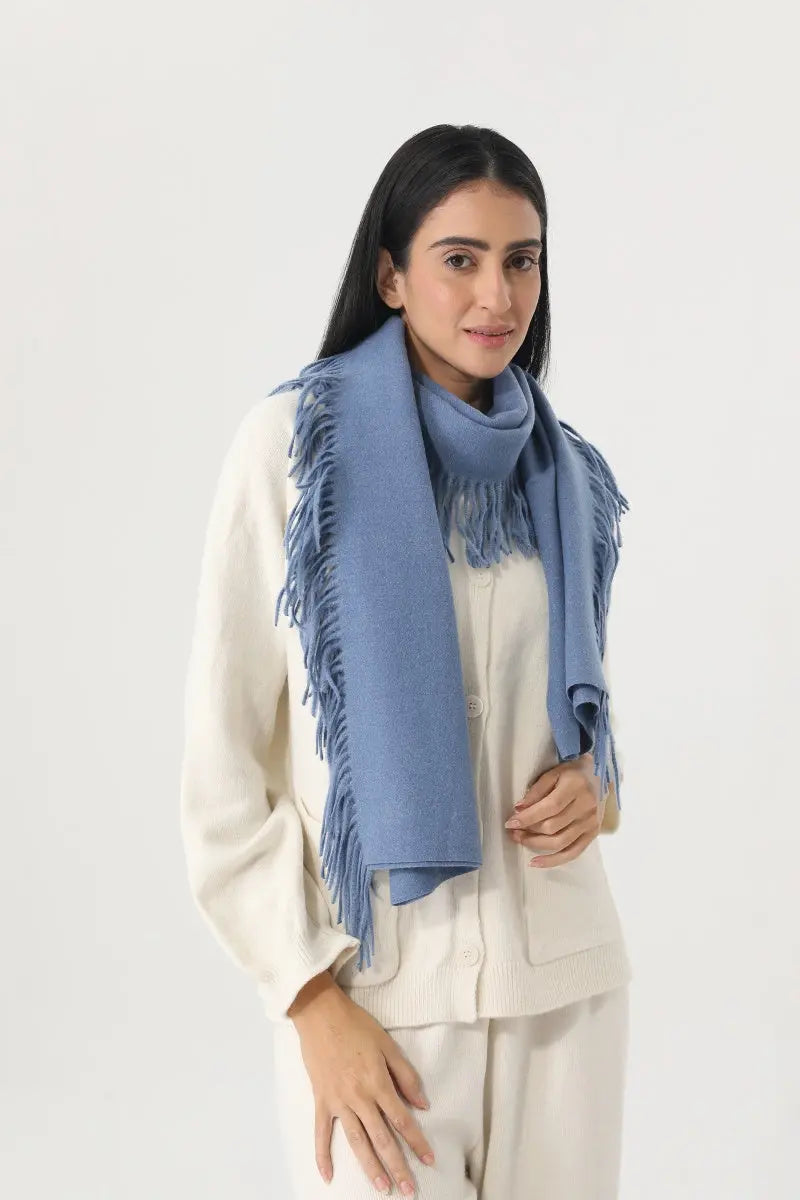 Solid Color Tassel Women Soft Thick Warm Winter Shawl 🧸🧣 Leto Collection