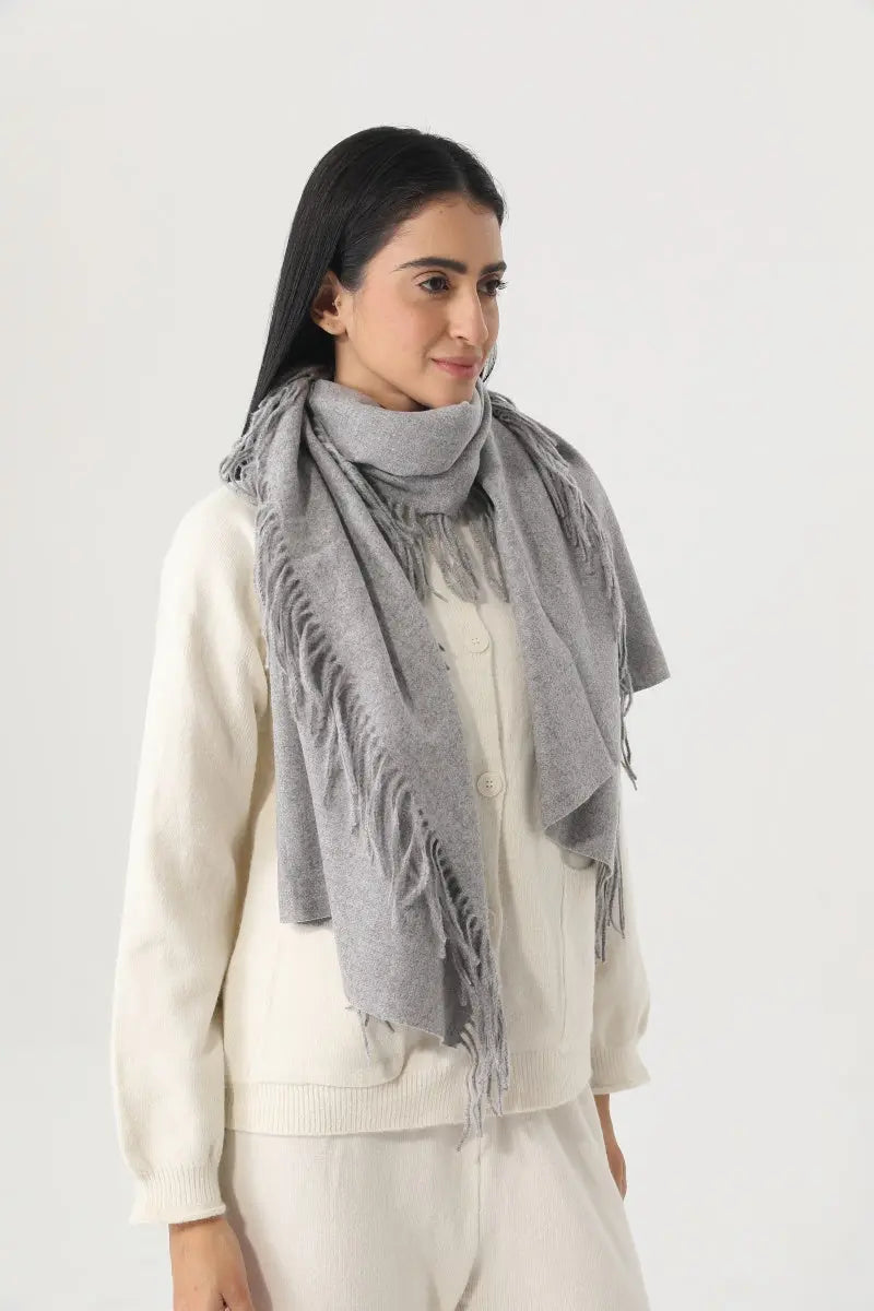 Solid Color Tassel Women Soft Thick Warm Winter Shawl 🧸🧣 Leto Collection