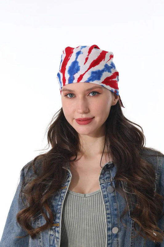 Patriotic Tie Dye Bandana – Square Scarf Leto Collection