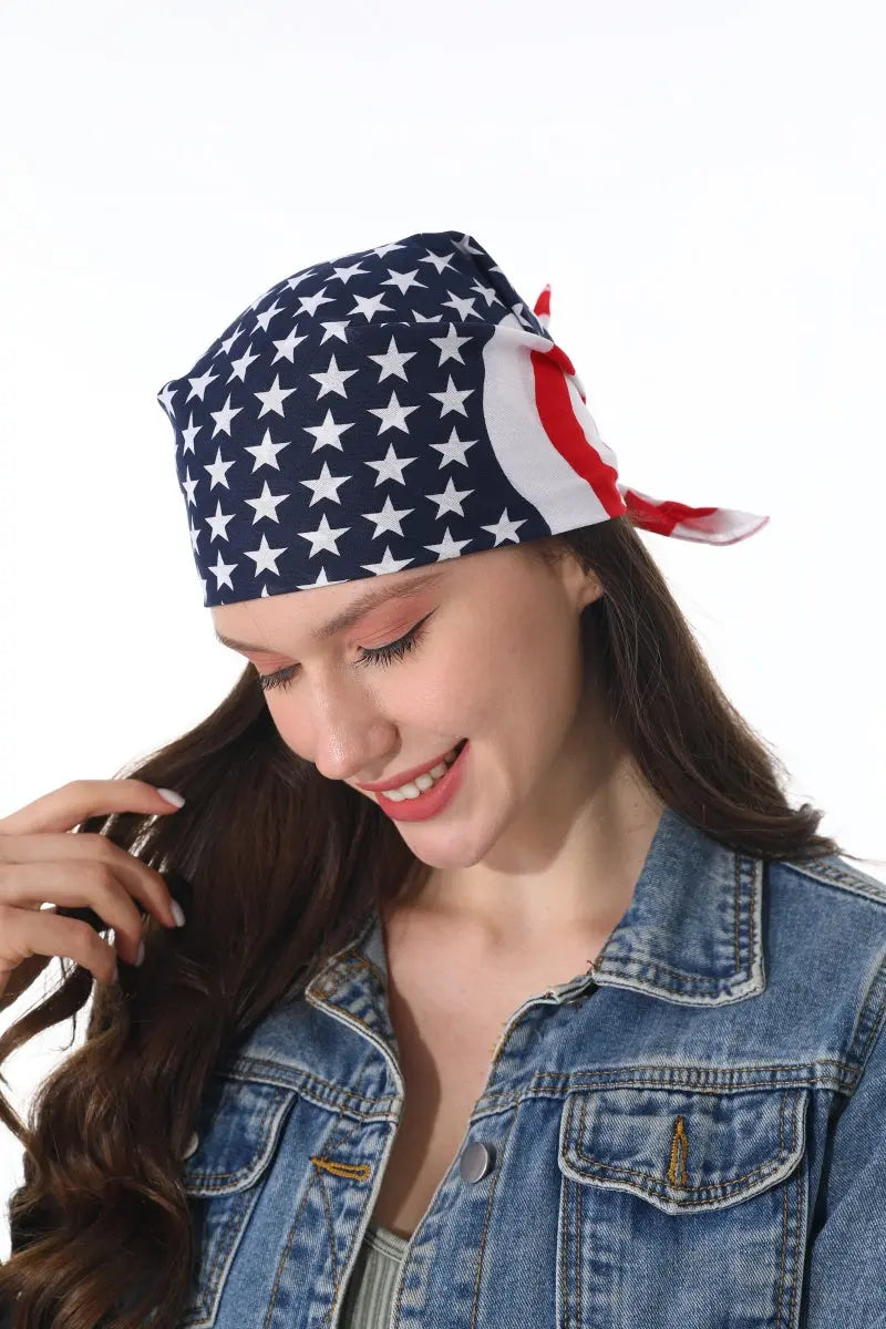 Classic US Flag Bandana – Star Stripe Scarf Leto Collection