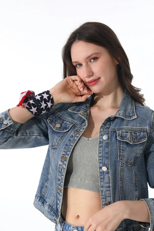 USA Flag Bandana – Cotton Star Stripe Scarf Leto Collection