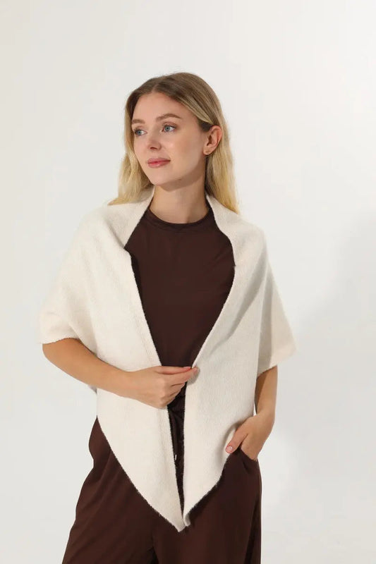 Soft Knit Triangle Multi‑way Wear Women Warm Shawl Scarf Leto Collection