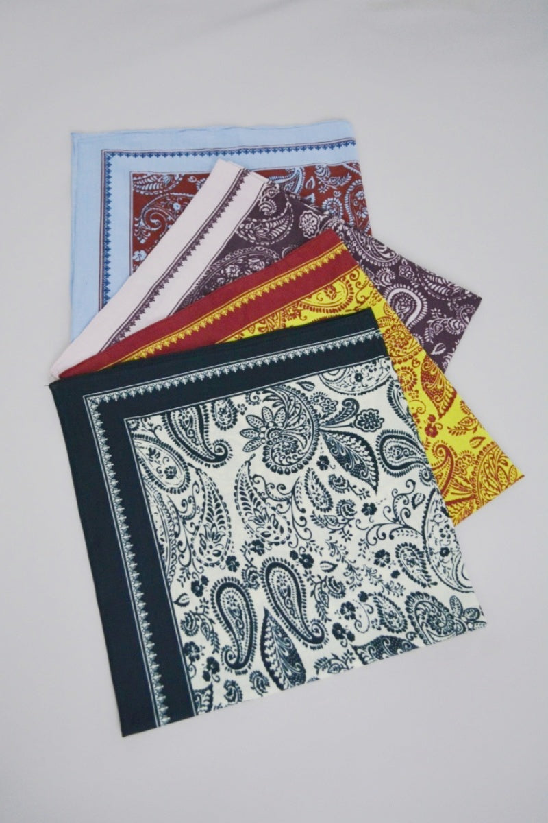 Paisley Print Multi‑wear Bandana Scarf Leto Collection