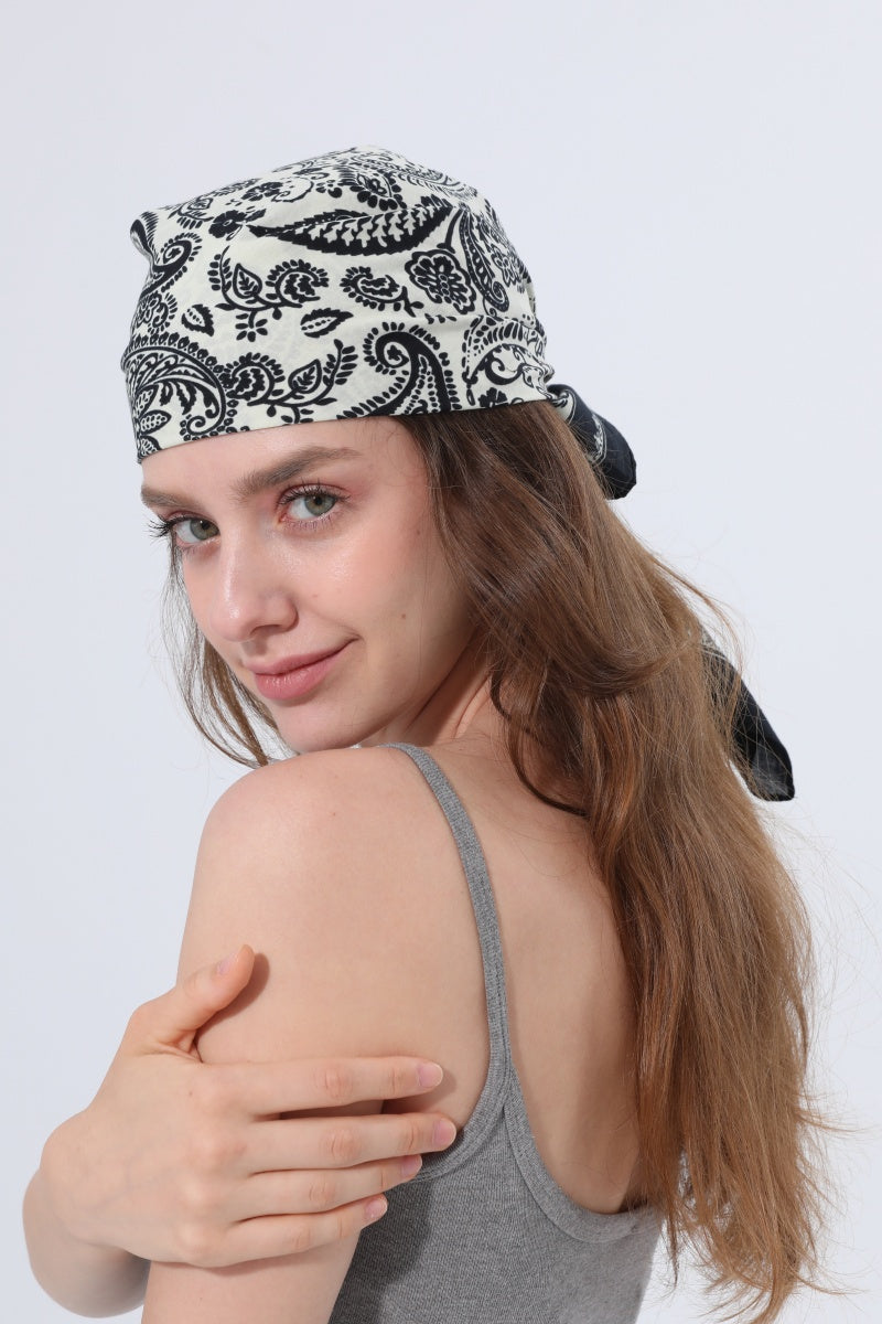 Paisley Print Multi‑wear Bandana Scarf Leto Collection