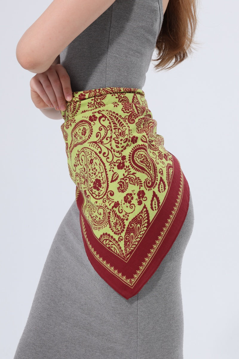 Paisley Print Multi‑wear Bandana Scarf Leto Collection