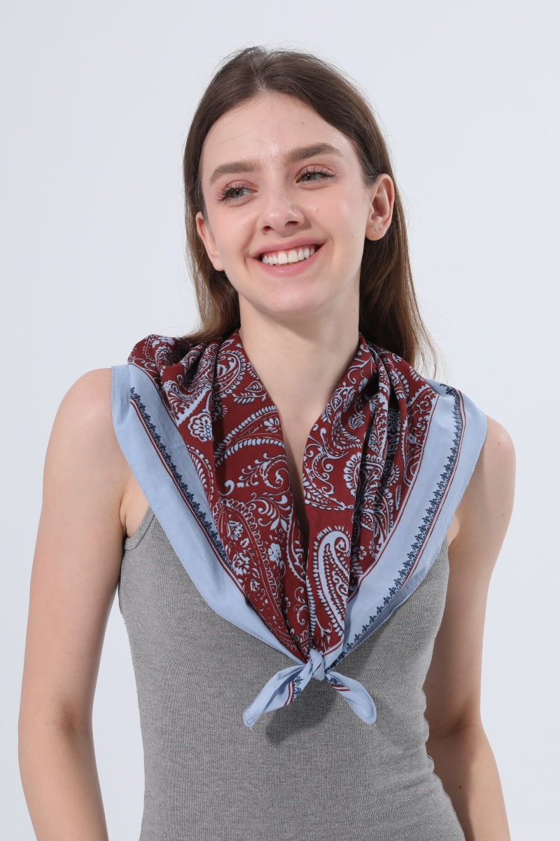 Paisley Print Multi‑wear Bandana Scarf Leto Collection