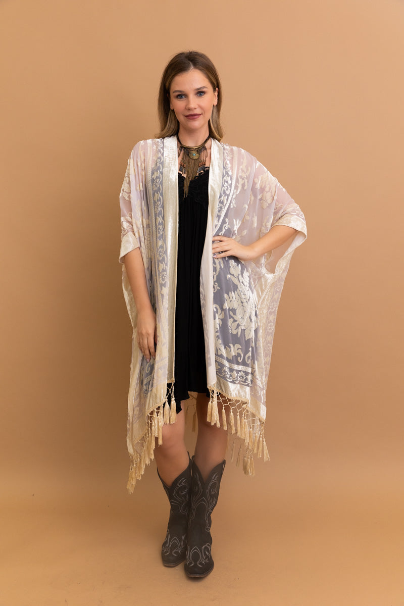 Velvet Dream Mesh Tapestry Kimono Leto Collection