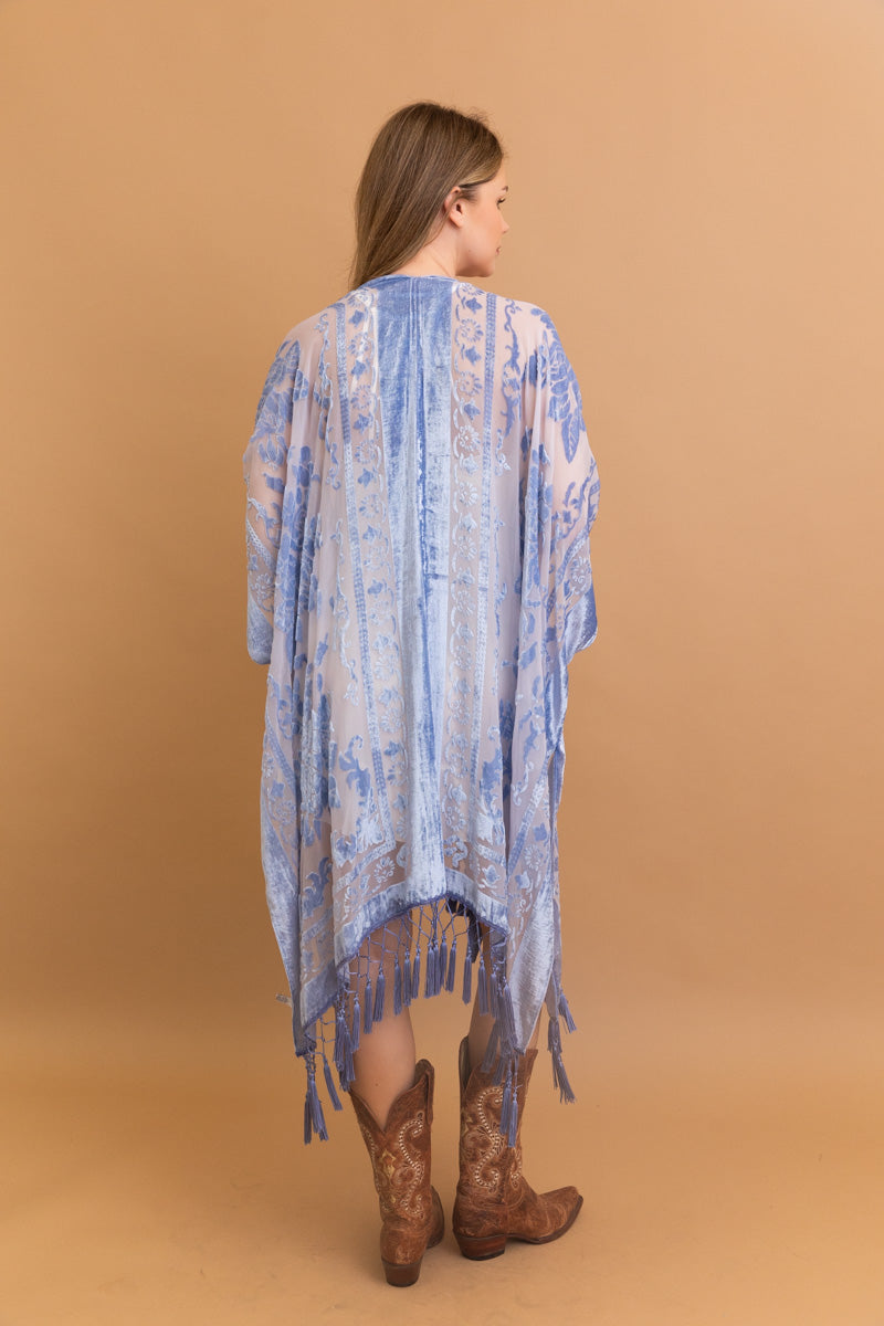 Lush Velvet Mesh Tapestry Kimono Leto Collection
