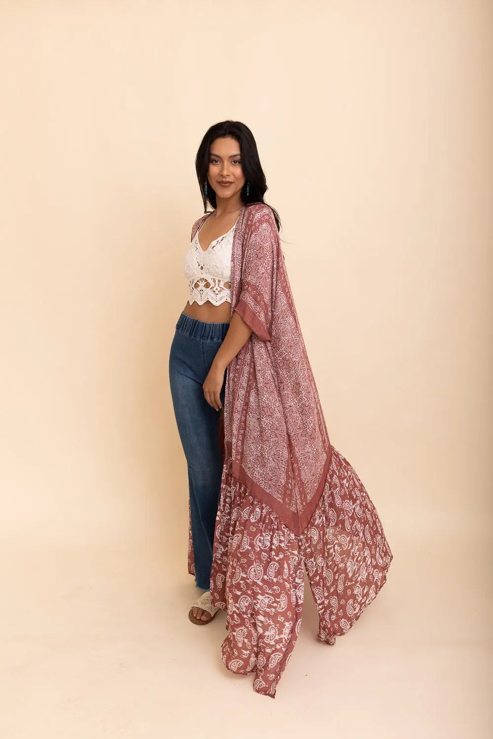 Paisley Free Flow Kimono Leto Collection