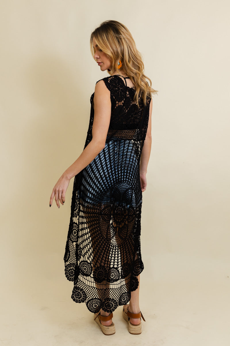 Boho Bliss Longtail Crochet Vest Leto Collection