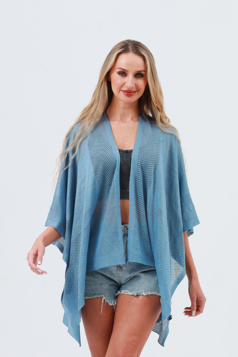 Oversized Mesh Knit Kimono – Lightweight & Airy Cover-Up 🌬️🧥 Leto Collection