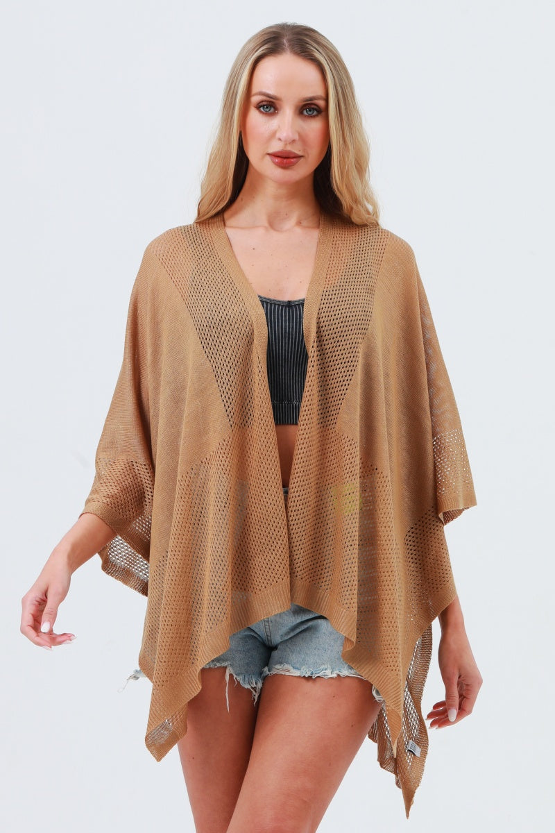 Oversized Mesh Knit Kimono – Lightweight & Airy Cover-Up 🌬️🧥 Leto Collection