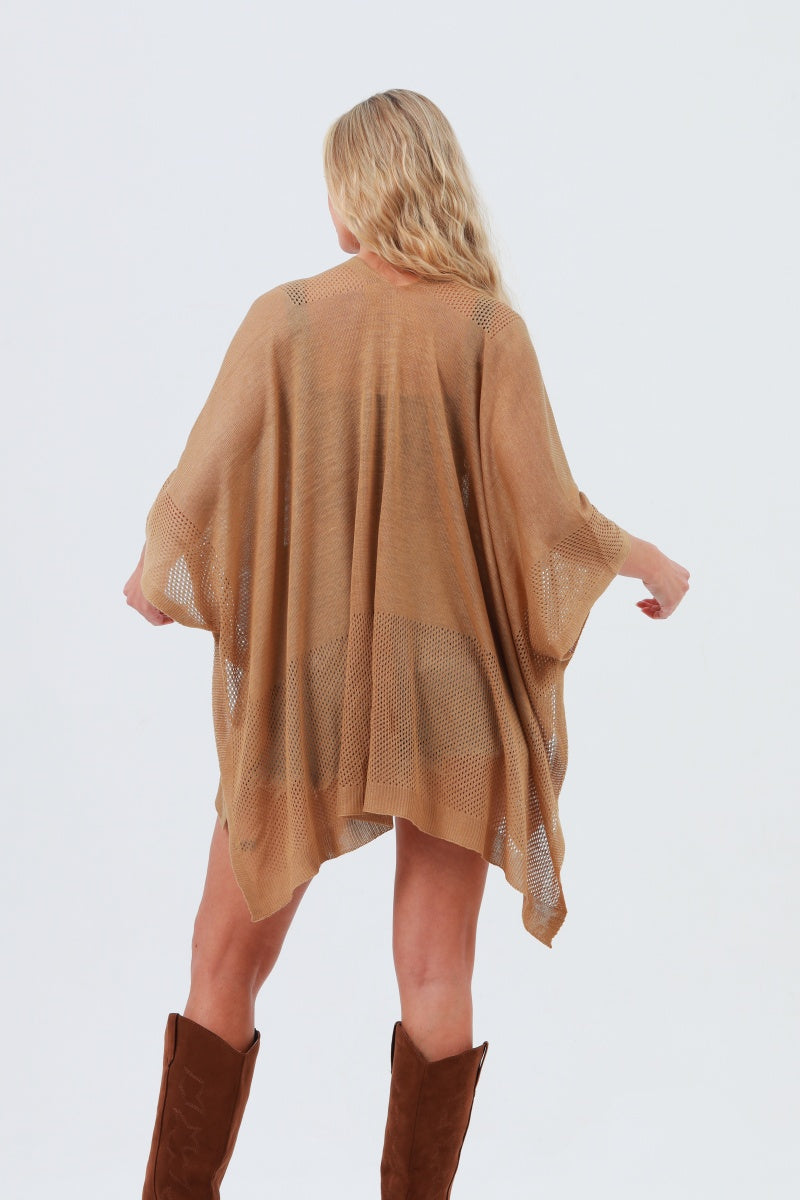 Oversized Mesh Knit Kimono – Lightweight & Airy Cover-Up 🌬️🧥 Leto Collection