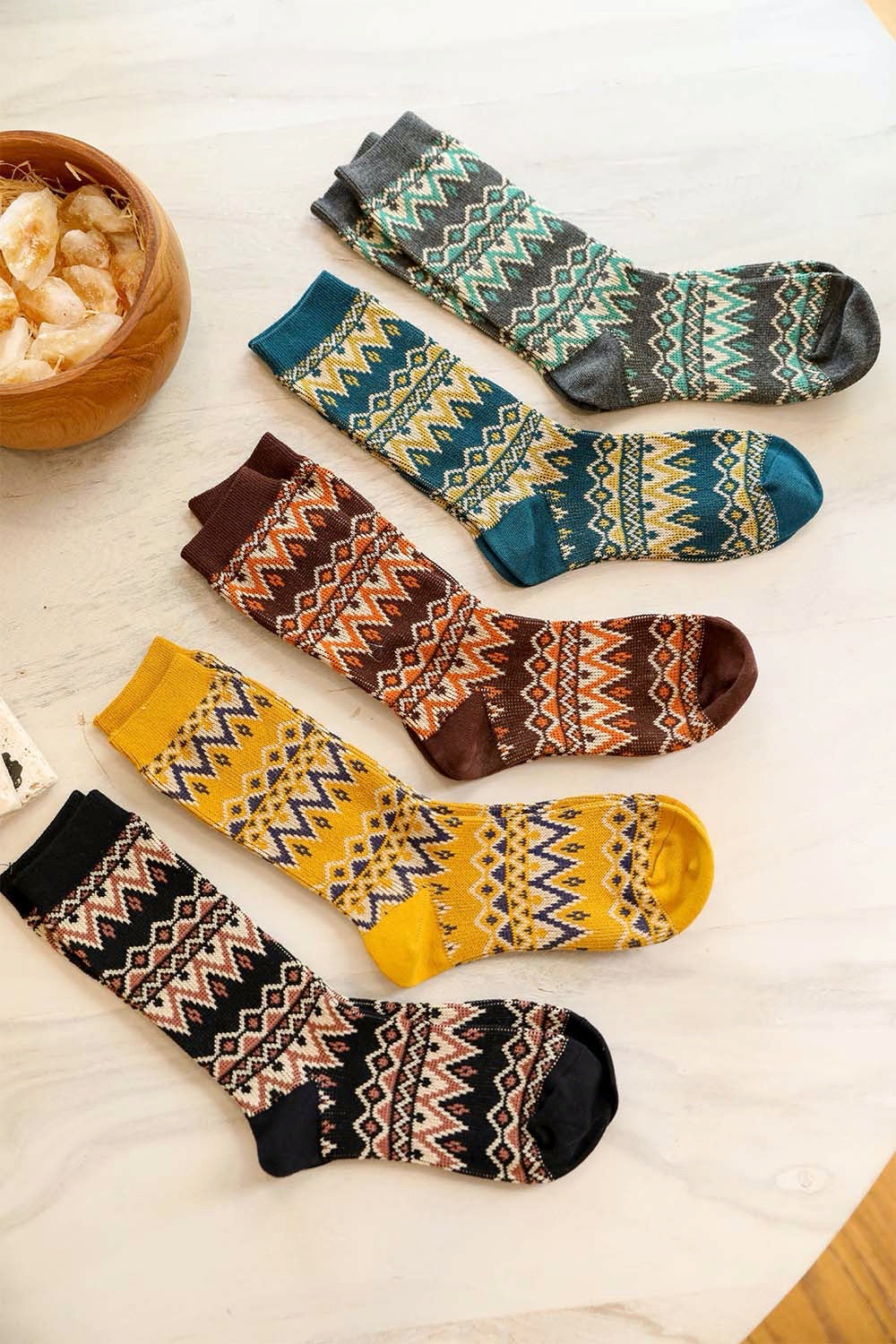 Cozy Tribal Pattern Socks Leto Collection
