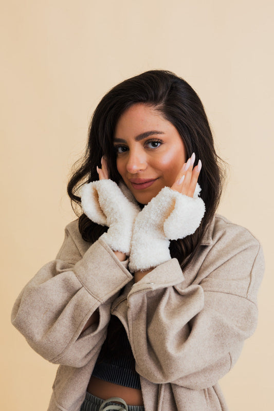 Foldable Texting Gloves with Sherpa Fleece Mittens 📱 Leto Collection
