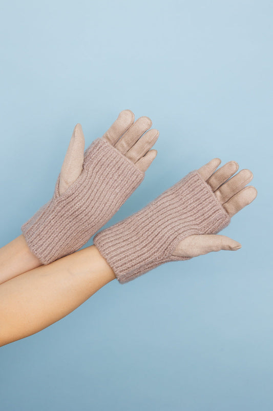 Cozy Knit Wool-Blend Touchscreen Gloves Leto Collection