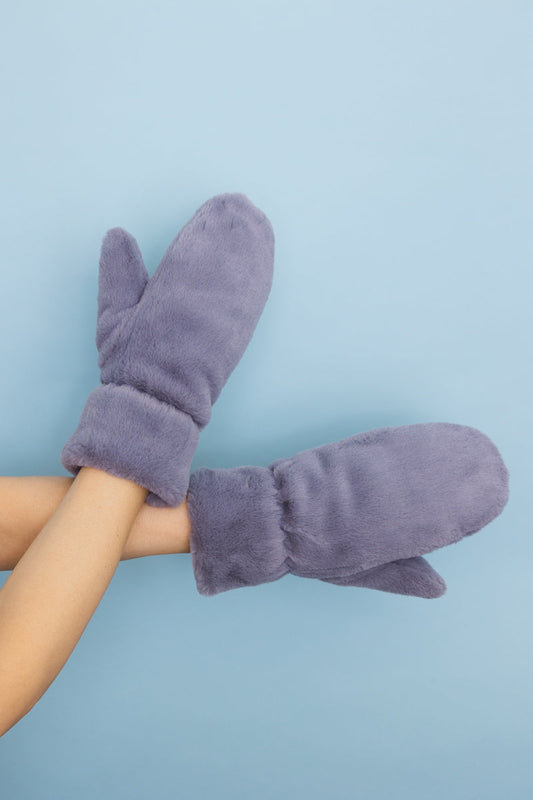 Plush Fleece Lined Cozy Mitten in Soft Colors Leto Collection