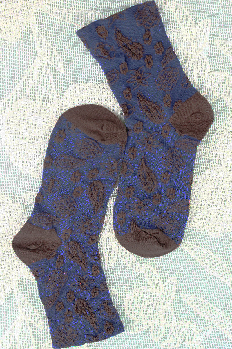 Cashew-Print Socks – Lightweight & Breathable Comfort 🌰🧦 Leto Collection