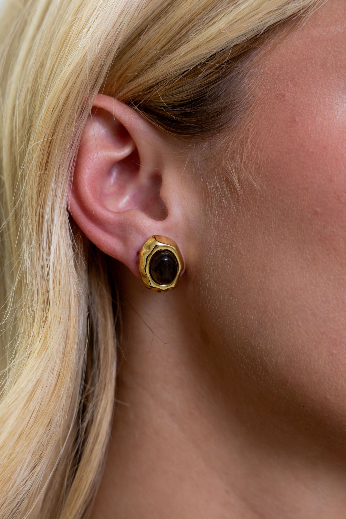 Saylor Tiger Eye Studs — Soul Flow Apparel