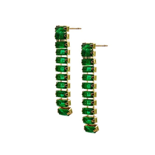 Alessia Emerald Cz Drop Earring — Soul Flow Apparel