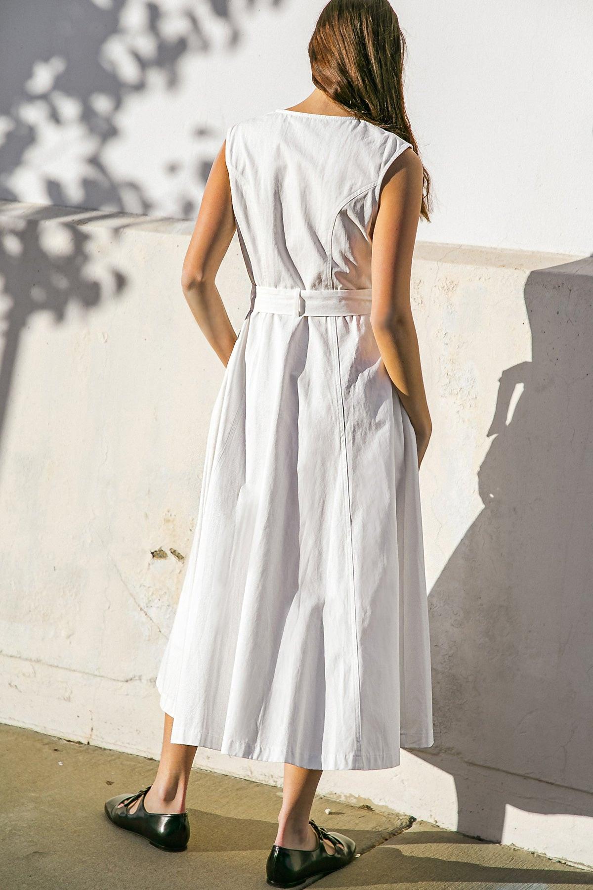 Delicate Dreams Woven Midi Dress in 20whi4 — Soul Flow Apparel