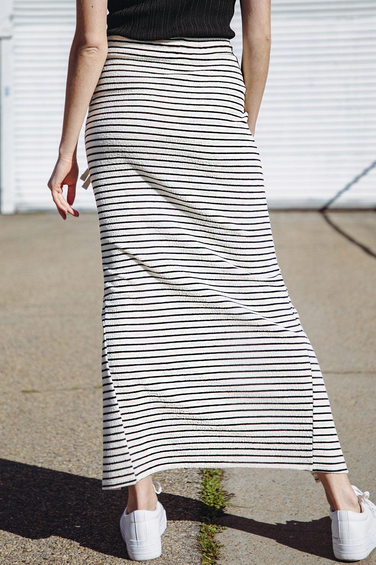 Pretty on Point Knit Skirt in 20cre 20bla22 — Soul Flow Apparel