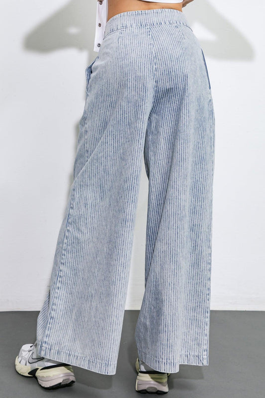 Play My Way Striped Denim Pants in 20lig 20str 20acid13 — Soul Flow Apparel