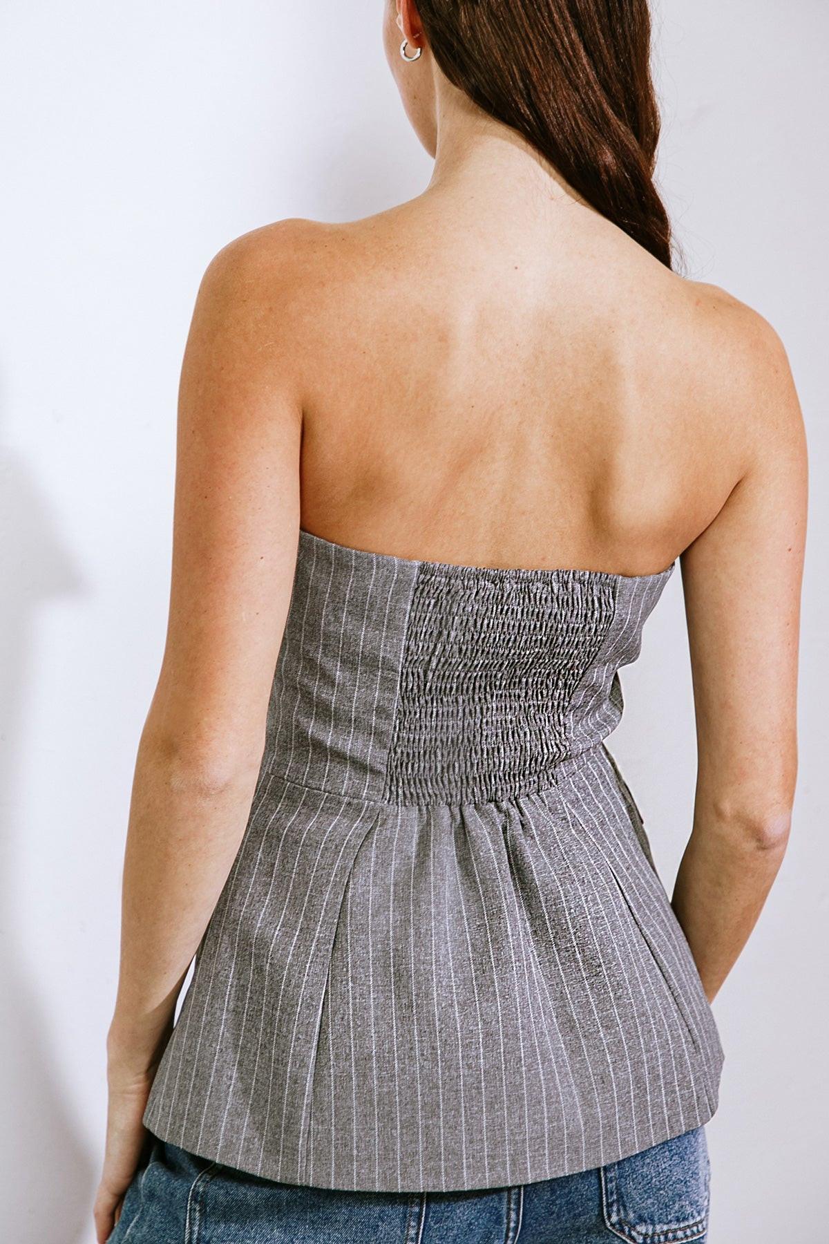 Get to the Point Woven Top in 20grey15 — Soul Flow Apparel