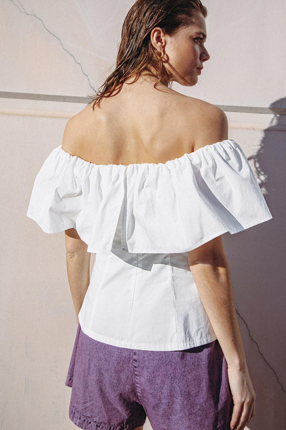 Time for Something Woven Top in 20whi3 — Soul Flow Apparel