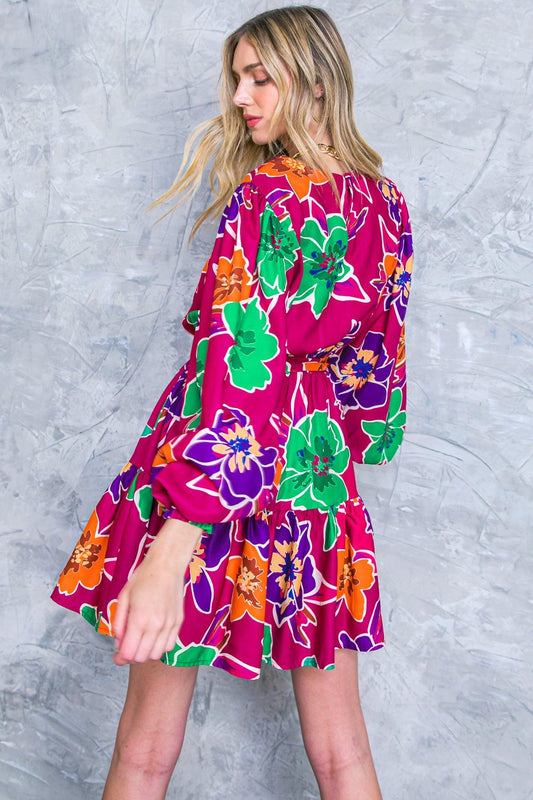 Elevated Attitude Woven Mini Dress with Elastic Waist and Sash Tie in 20mag17 — Soul Flow Apparel