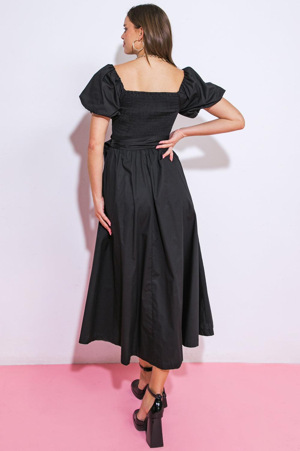 A Peaceful Place Woven Midi Dress in 20bla16 — Soul Flow Apparel
