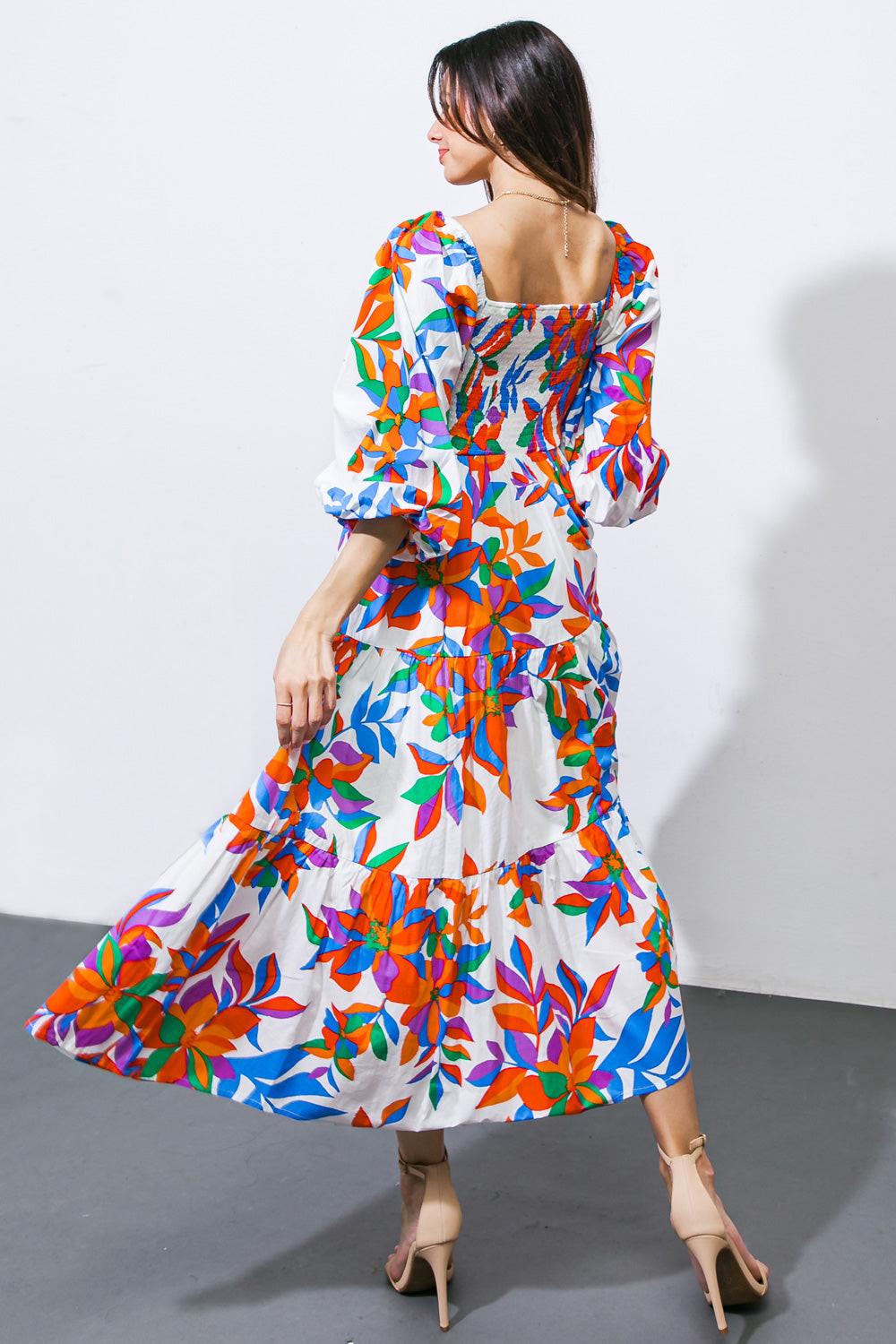 Feeling Optimistic Woven Midi Dress in 20ivo9 — Soul Flow Apparel