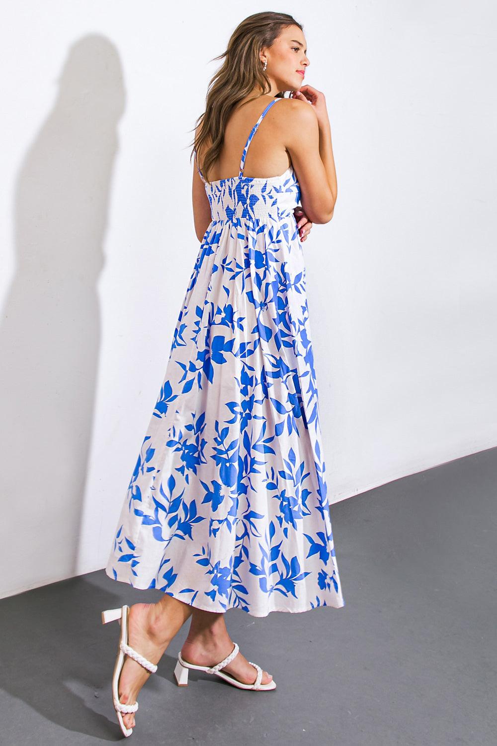 Active Hibernation Woven Midi Dress in 20ivo 20blu13 — Soul Flow Apparel