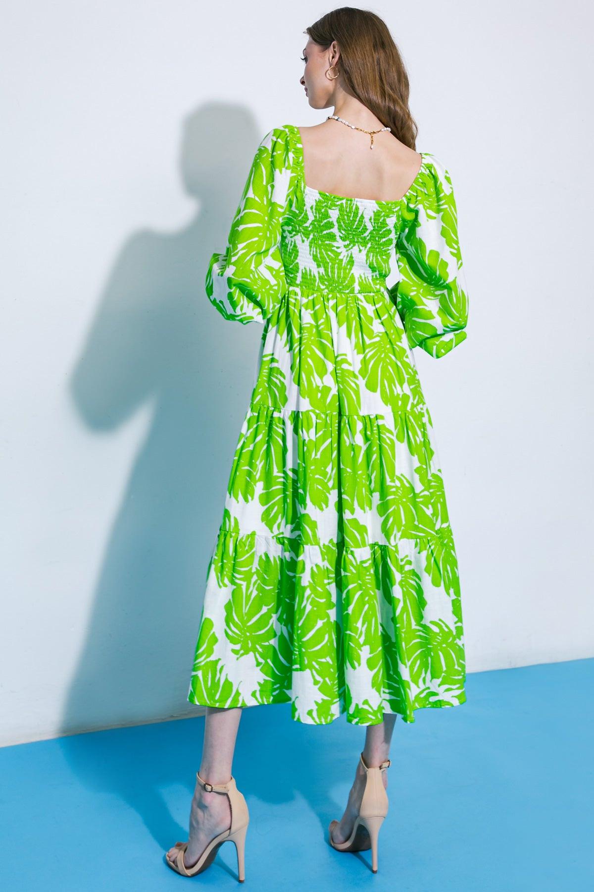 All the Drama Woven Midi Dress in 20gre 20ivo12 — Soul Flow Apparel
