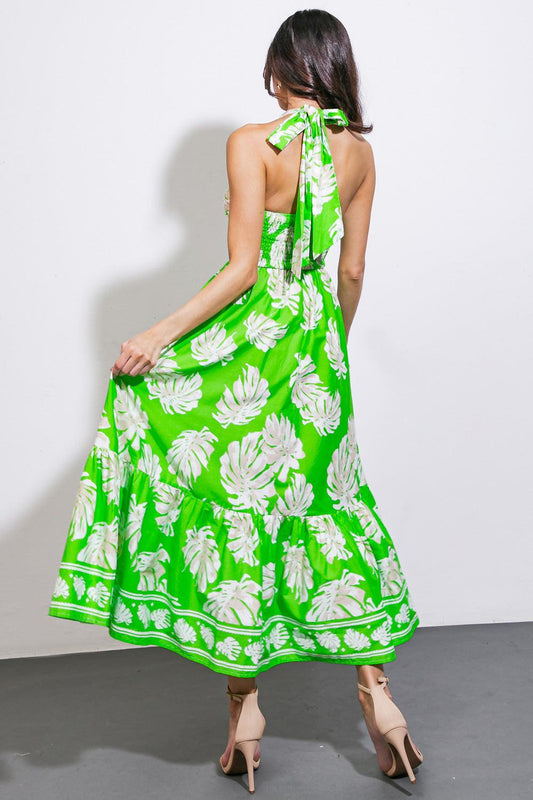 Cause a Scene Woven Midi Dress in 20gre 20ivo18, view 2 — Soul Flow Apparel