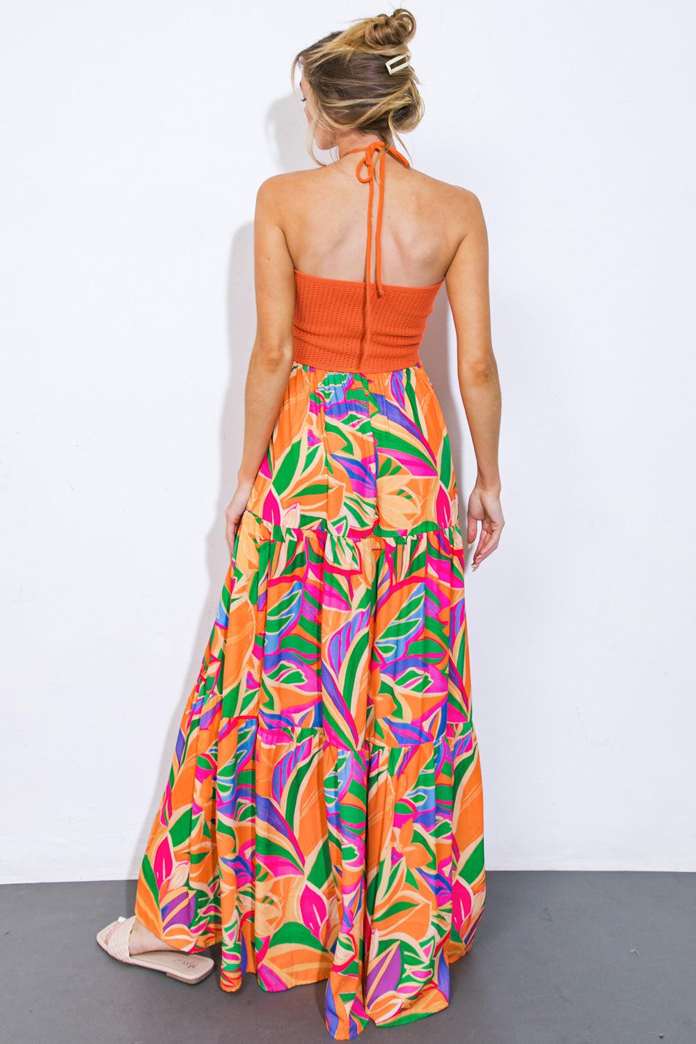 Into the Thick of It Combination Midi Dress in 20ora32 — Soul Flow Apparel