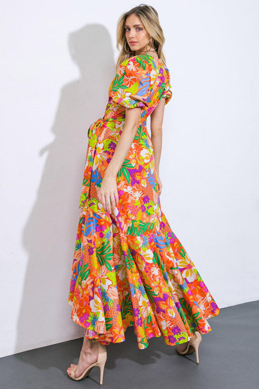 Garden of Life Woven Midi Dress in 20ora15 — Soul Flow Apparel