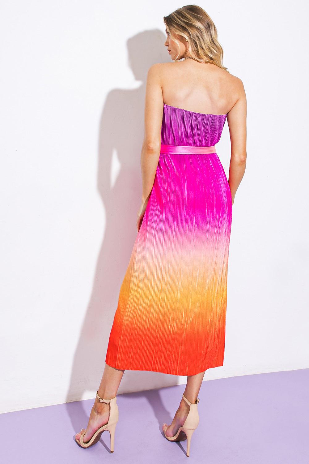 Give It a Go in Garden Midi Dress in 20orch 20ora13 — Soul Flow Apparel
