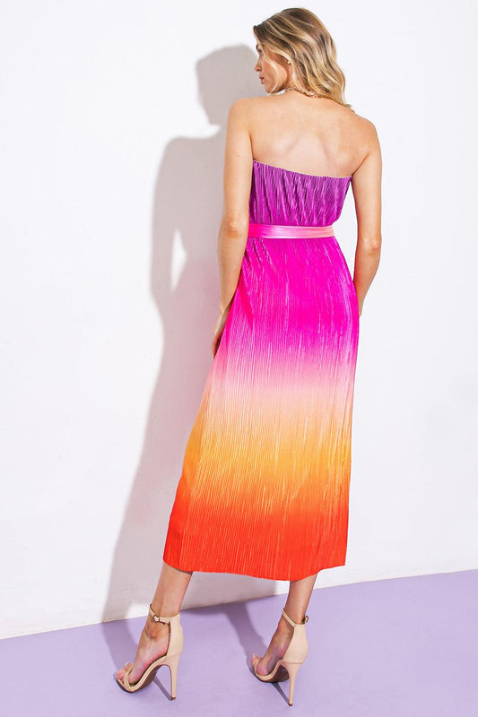 Give It a Go in Garden Midi Dress in 20orch 20ora13 — Soul Flow Apparel