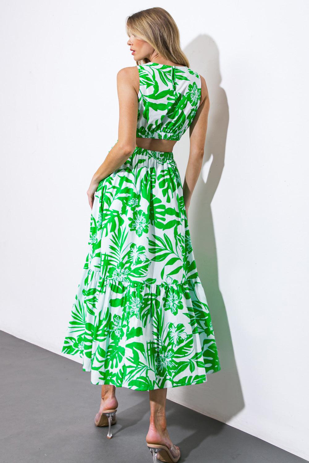 Live Your Truth Woven Midi Dress in 20gre13 — Soul Flow Apparel