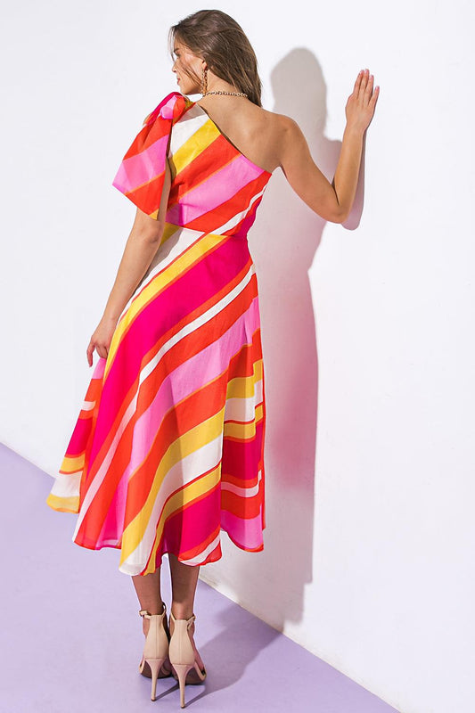 Sweeten the Day Woven Midi Dress in 20ora 20pin9 — Soul Flow Apparel