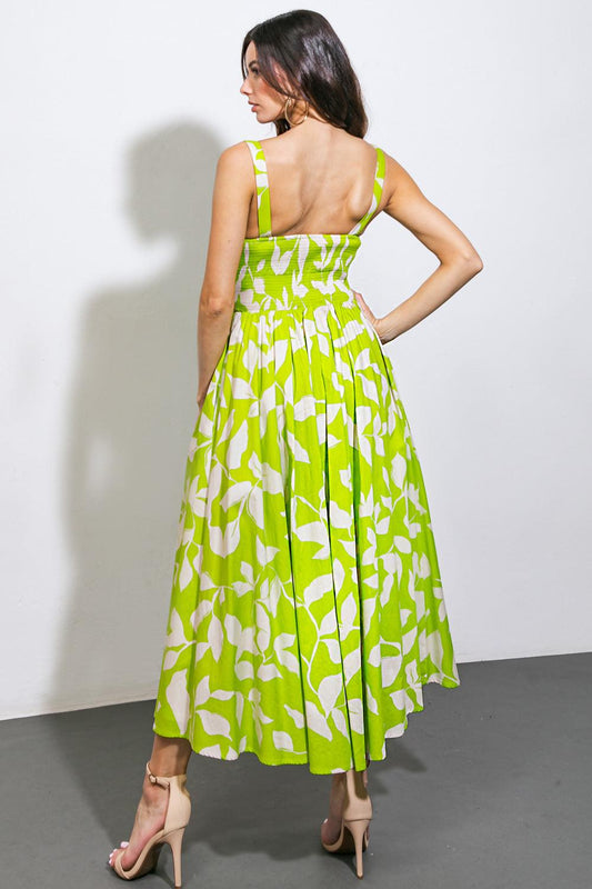 A Passionate Heart Woven Midi Dress in 20ivo 20lim22 — Soul Flow Apparel