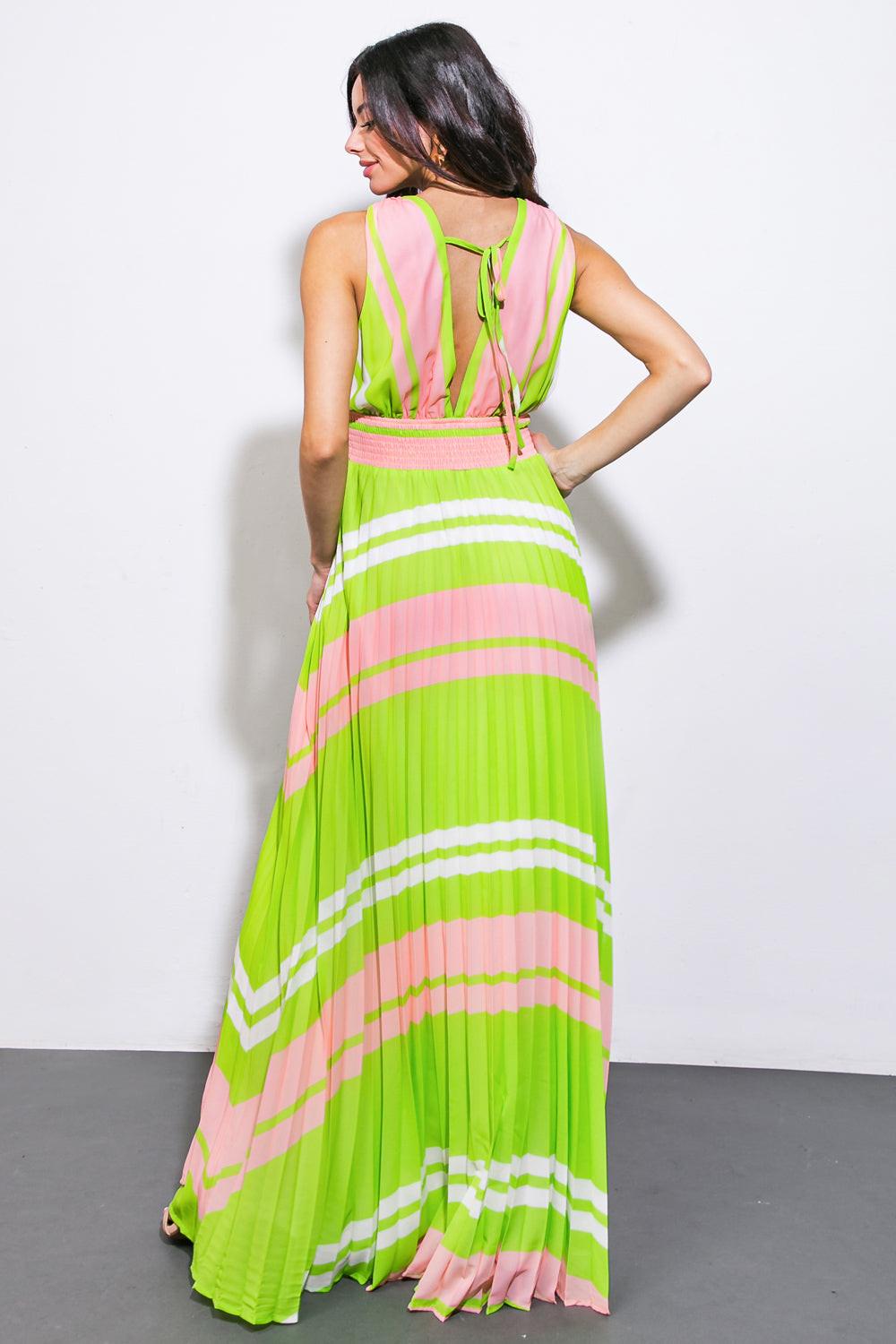 A Quick Trip Woven Maxi Dress in 20gre 20peac19 — Soul Flow Apparel