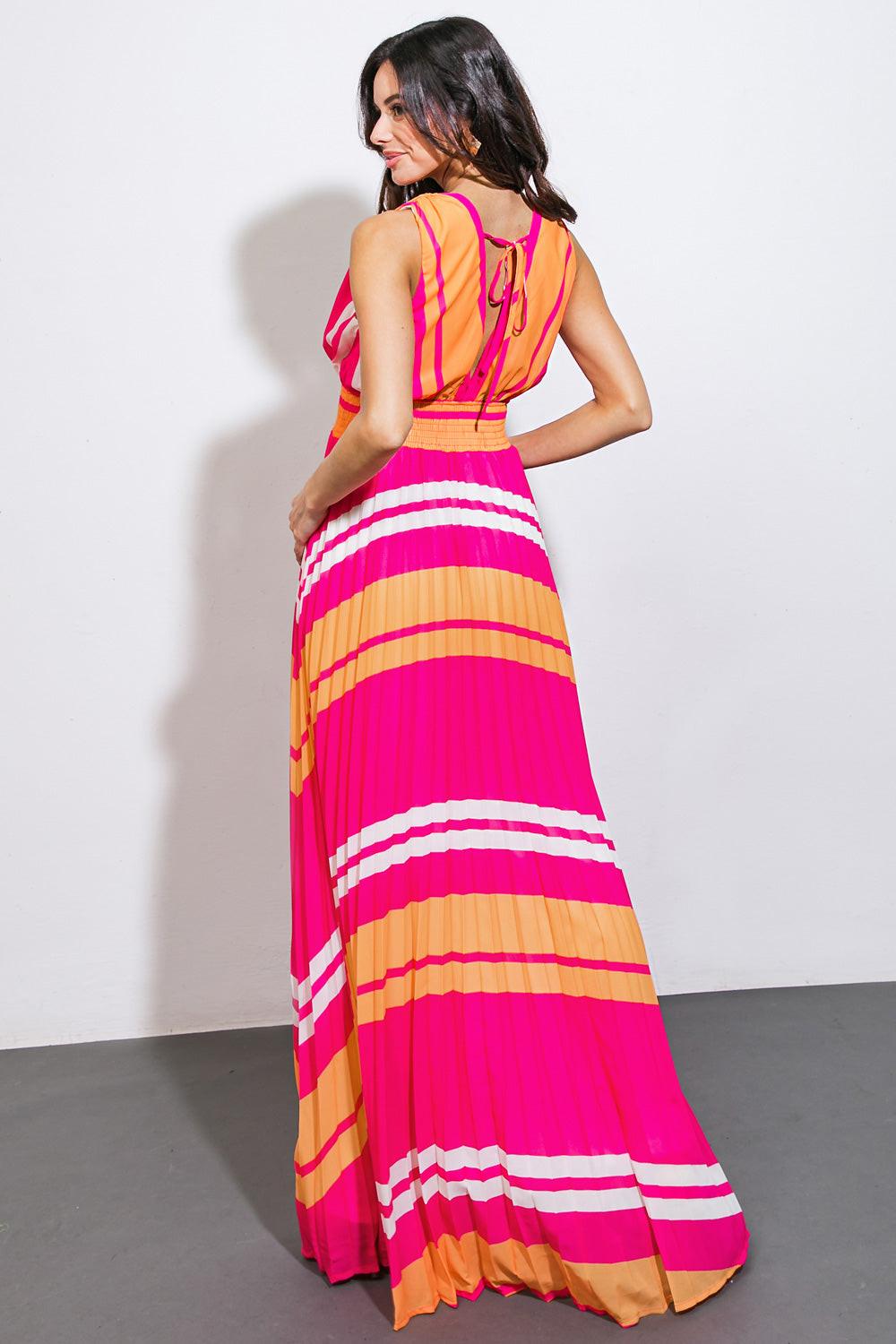 A Quick Trip Woven Maxi Dress in 20pin 20ora22 — Soul Flow Apparel